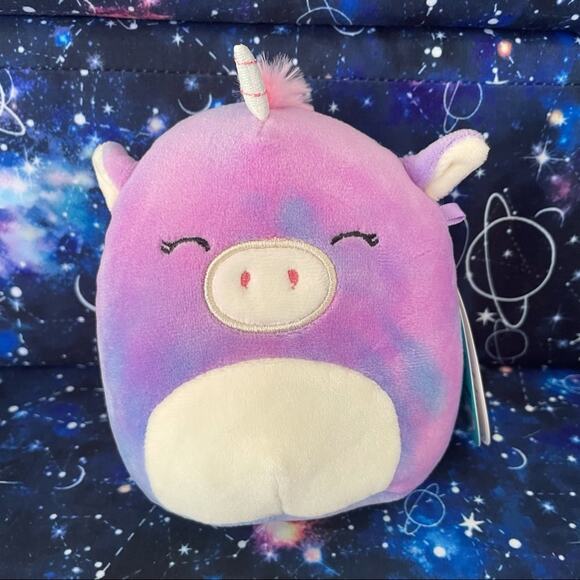 Squishmallows 5” Aurora the Unicorn Stuffed Animal Plush Pink Blue Purple - Picture 1 of 3